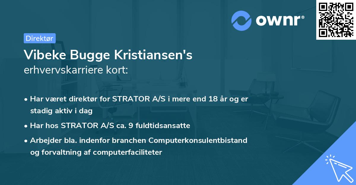 Vibeke Bugge Kristiansen's erhvervskarriere kort