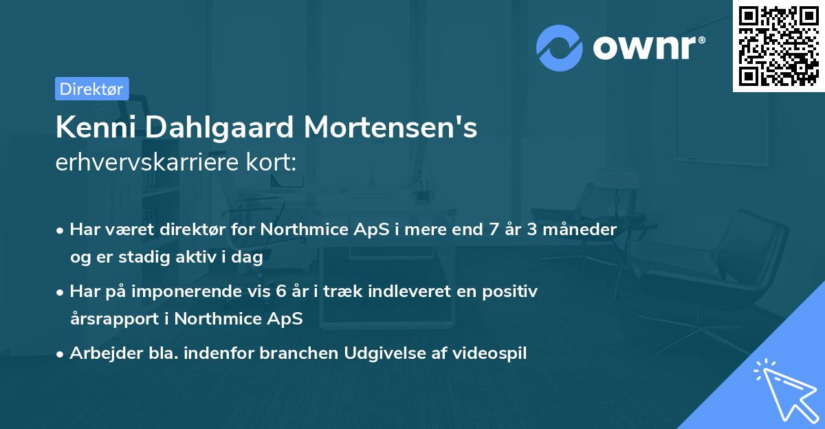 Kenni Dahlgaard Mortensen's erhvervskarriere kort