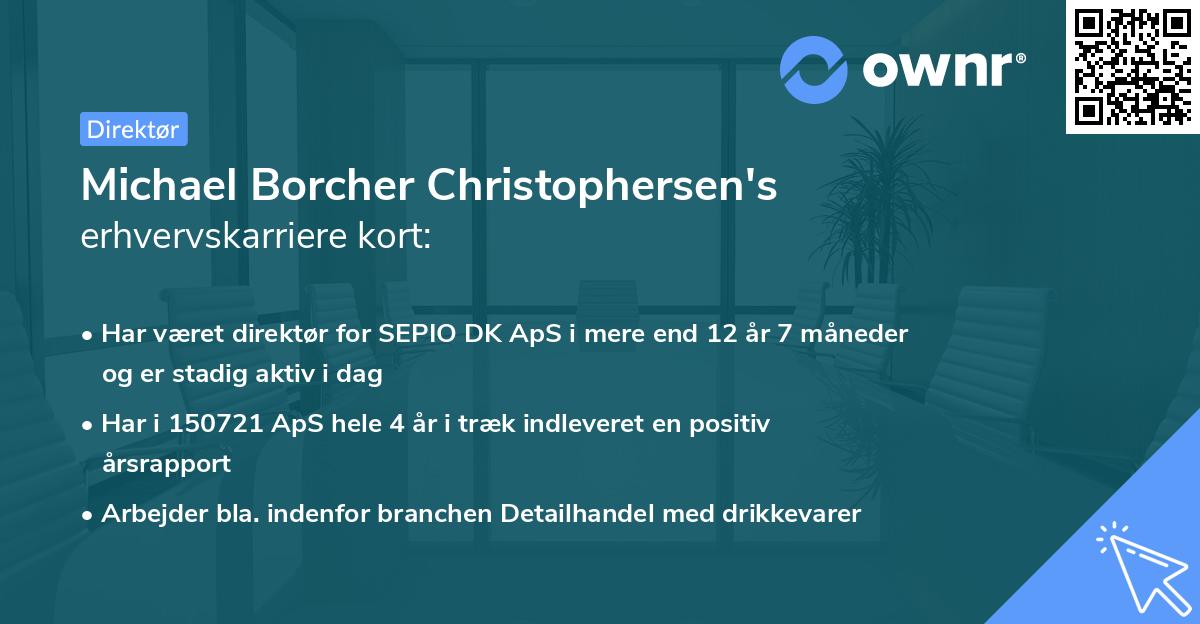 Michael Borcher Christophersen's erhvervskarriere kort