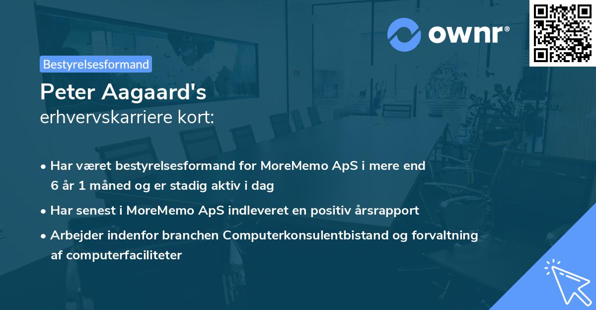 Peter Aagaard's erhvervskarriere kort