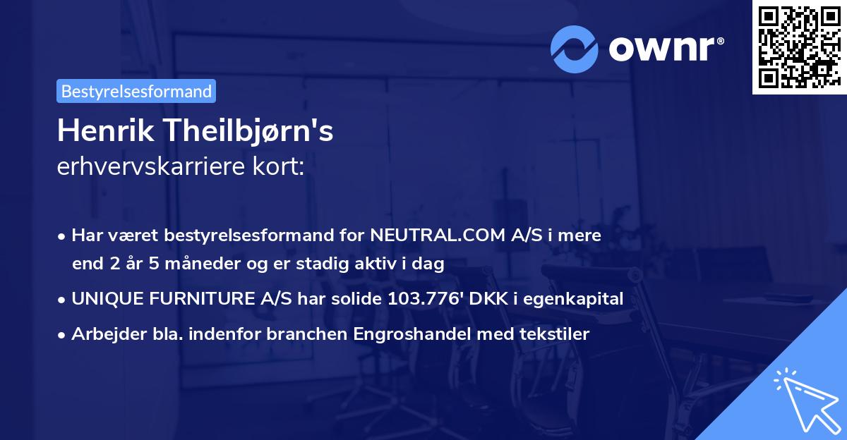 Henrik Theilbjørn's erhvervskarriere kort