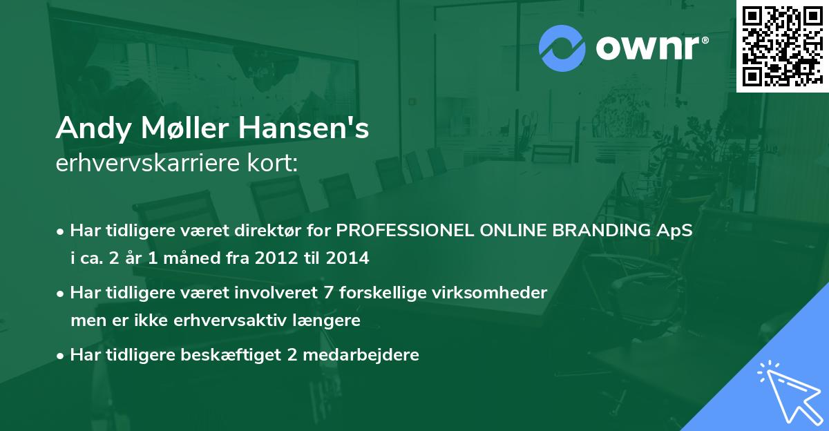 Andy Møller Hansen's erhvervskarriere kort