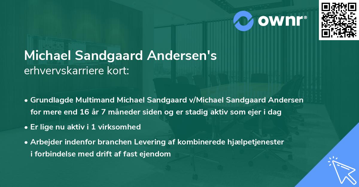 Michael Sandgaard Andersen's erhvervskarriere kort