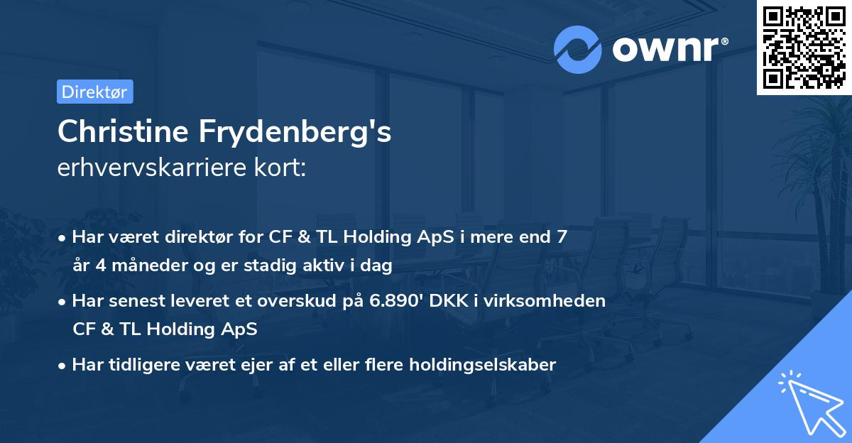 Christine Frydenberg's erhvervskarriere kort