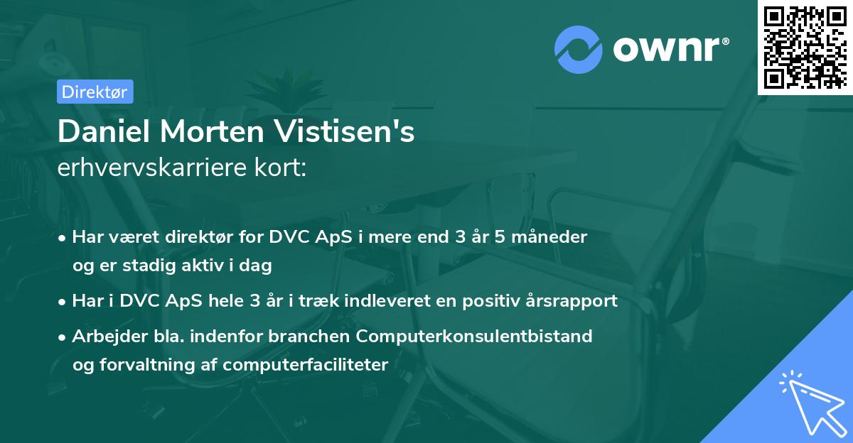 Daniel Morten Vistisen's erhvervskarriere kort