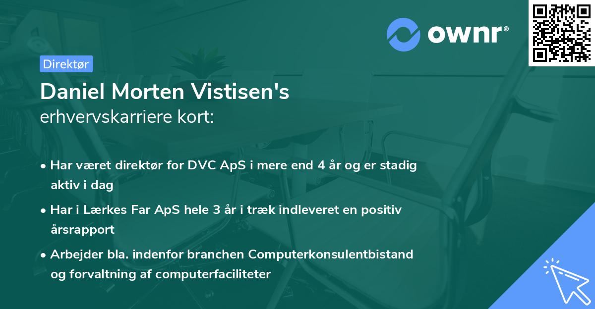 Daniel Morten Vistisen's erhvervskarriere kort