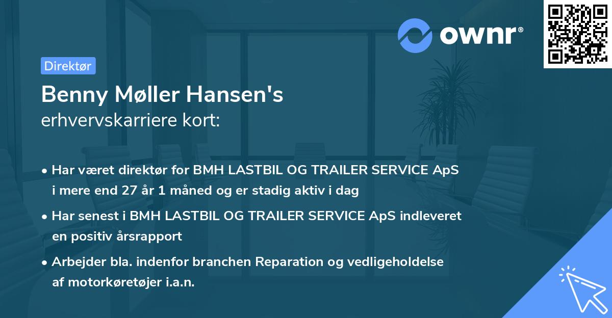 Benny Møller Hansen's erhvervskarriere kort