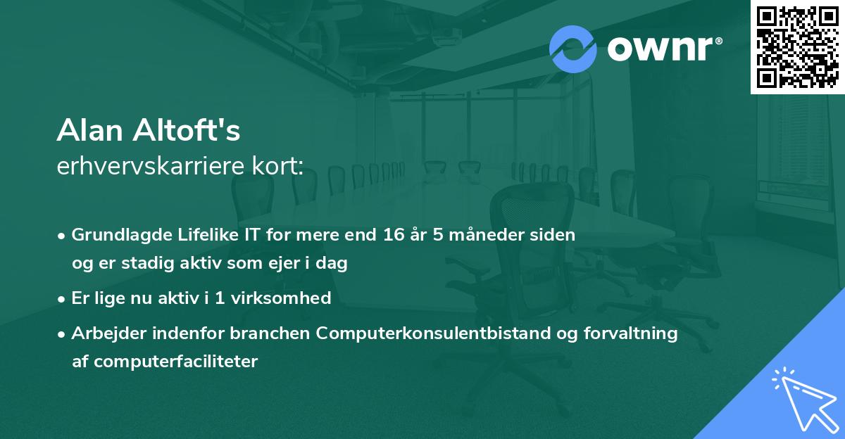Alan Altoft's erhvervskarriere kort