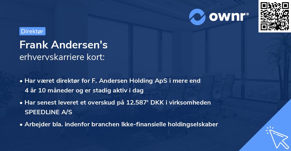 Frank Andersen's erhvervskarriere kort
