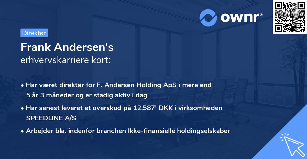 Frank Andersen's erhvervskarriere kort