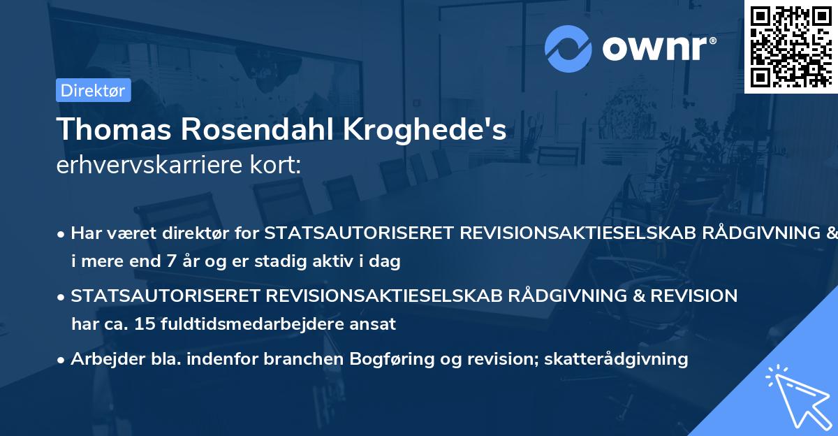 Thomas Rosendahl Kroghede's erhvervskarriere kort