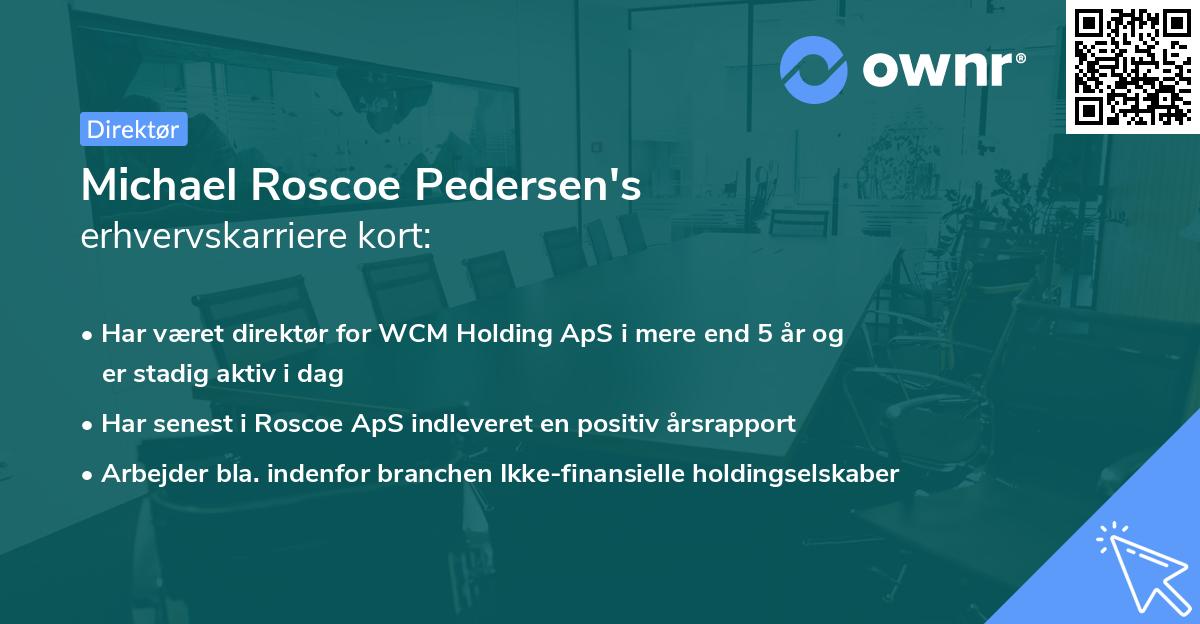 Michael Roscoe Pedersen's erhvervskarriere kort