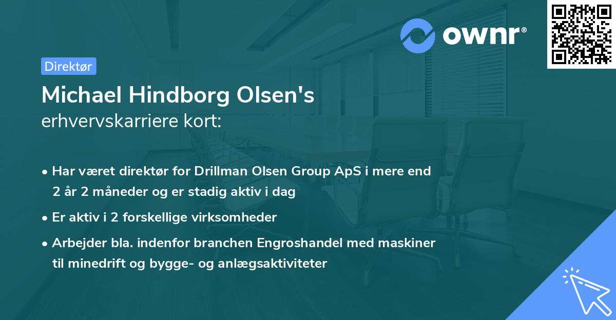Michael Hindborg Olsen's erhvervskarriere kort
