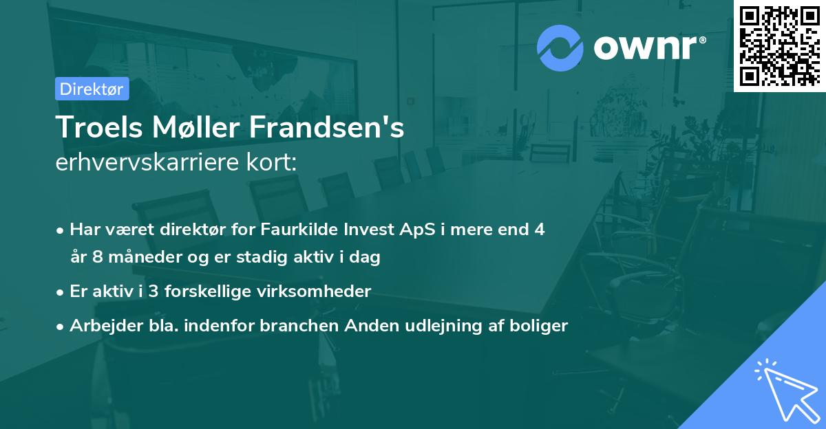 Troels Møller Frandsen's erhvervskarriere kort