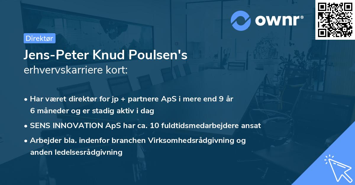 Jens-Peter Knud Poulsen's erhvervskarriere kort