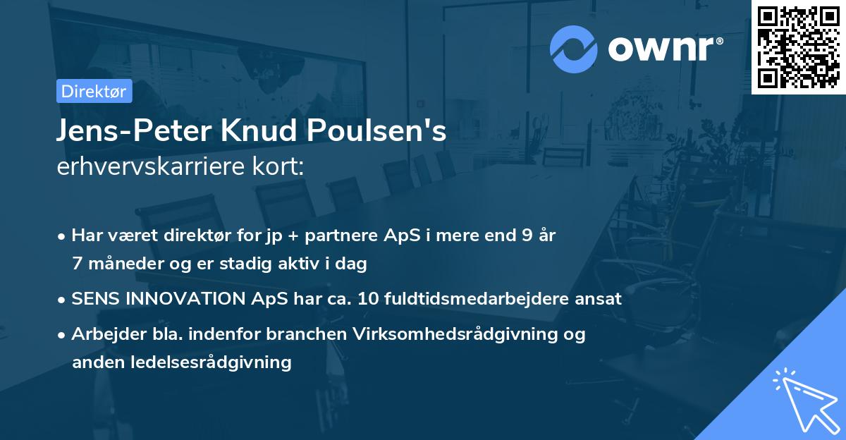 Jens-Peter Knud Poulsen's erhvervskarriere kort
