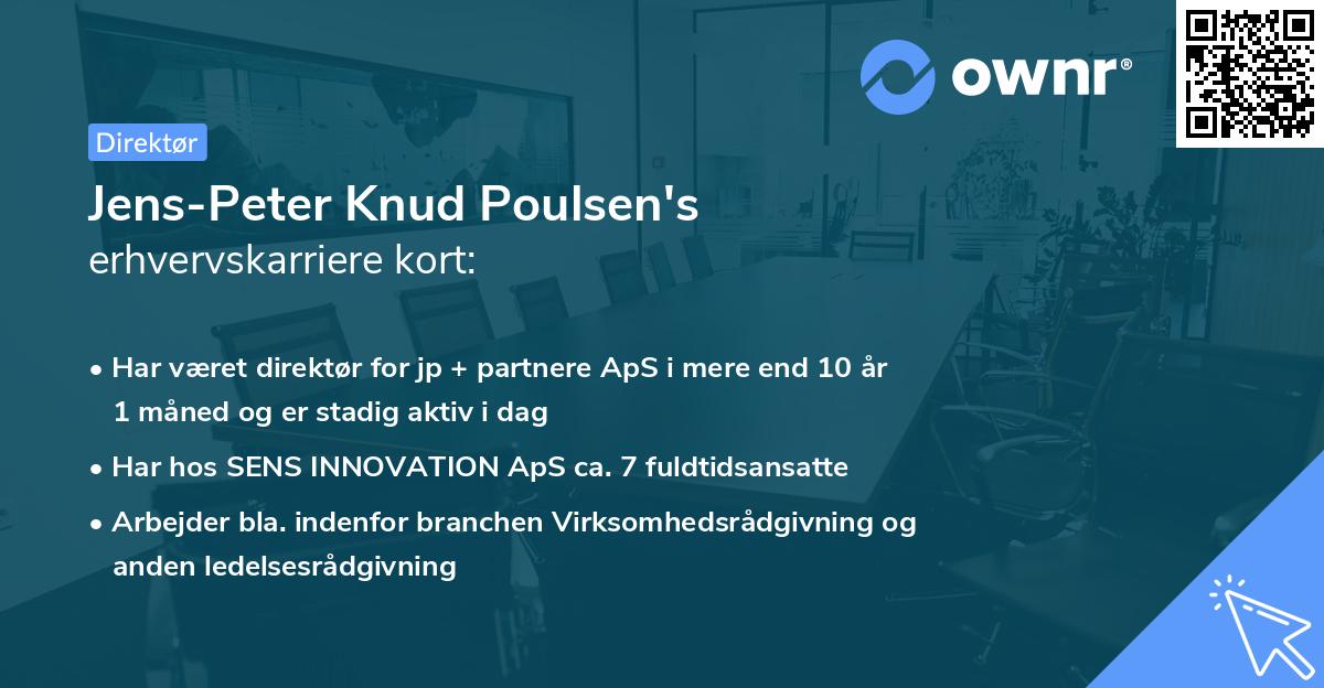 Jens-Peter Knud Poulsen's erhvervskarriere kort