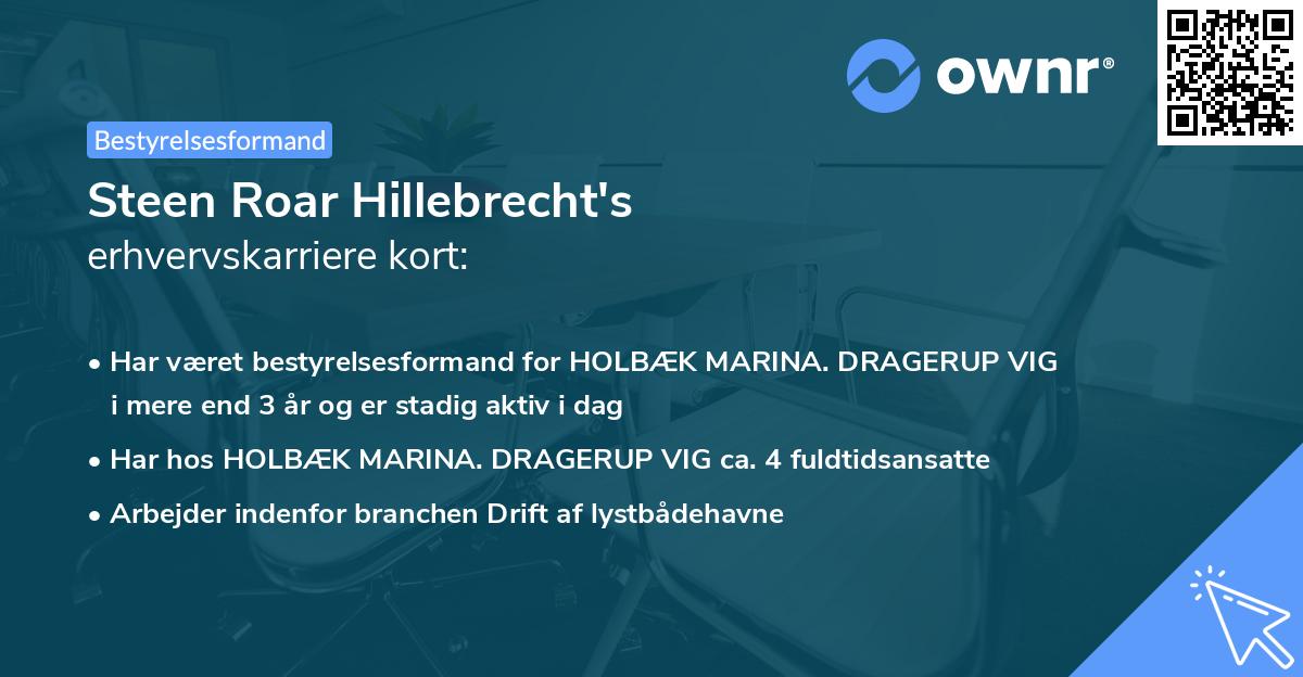 Steen Roar Hillebrecht's erhvervskarriere kort