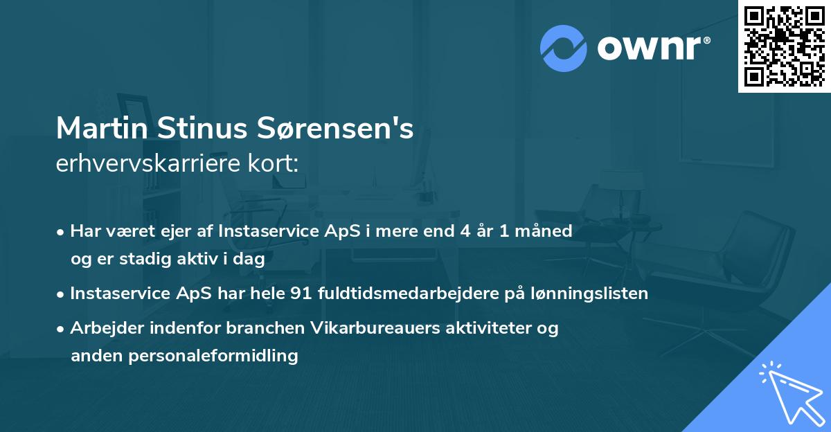 Martin Stinus Sørensen's erhvervskarriere kort