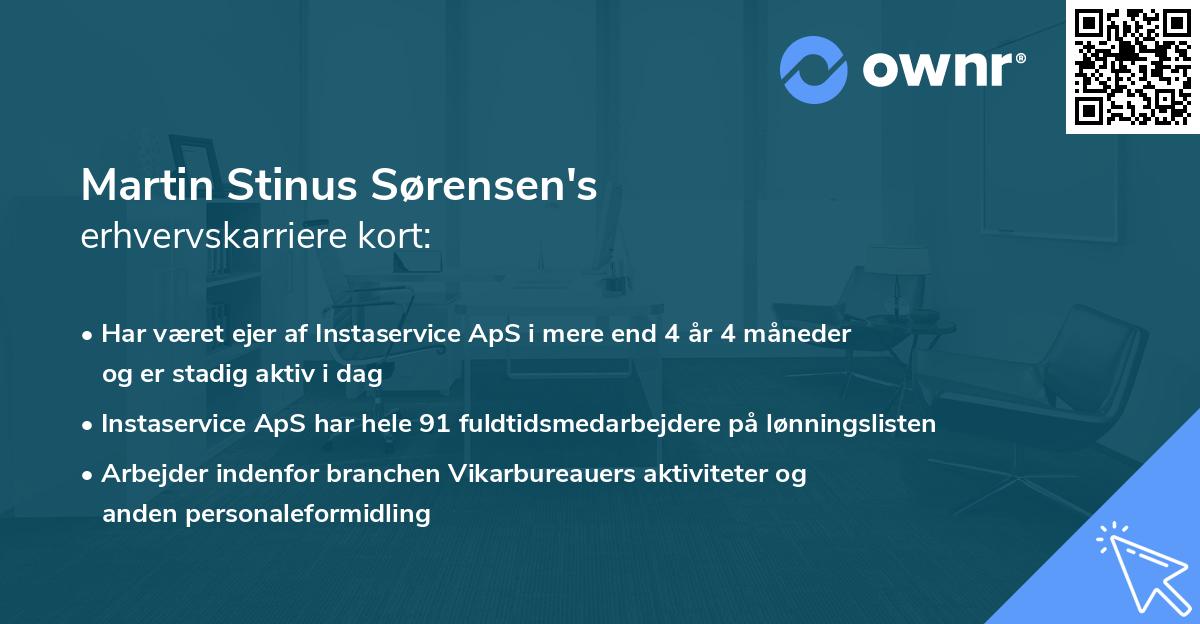 Martin Stinus Sørensen's erhvervskarriere kort
