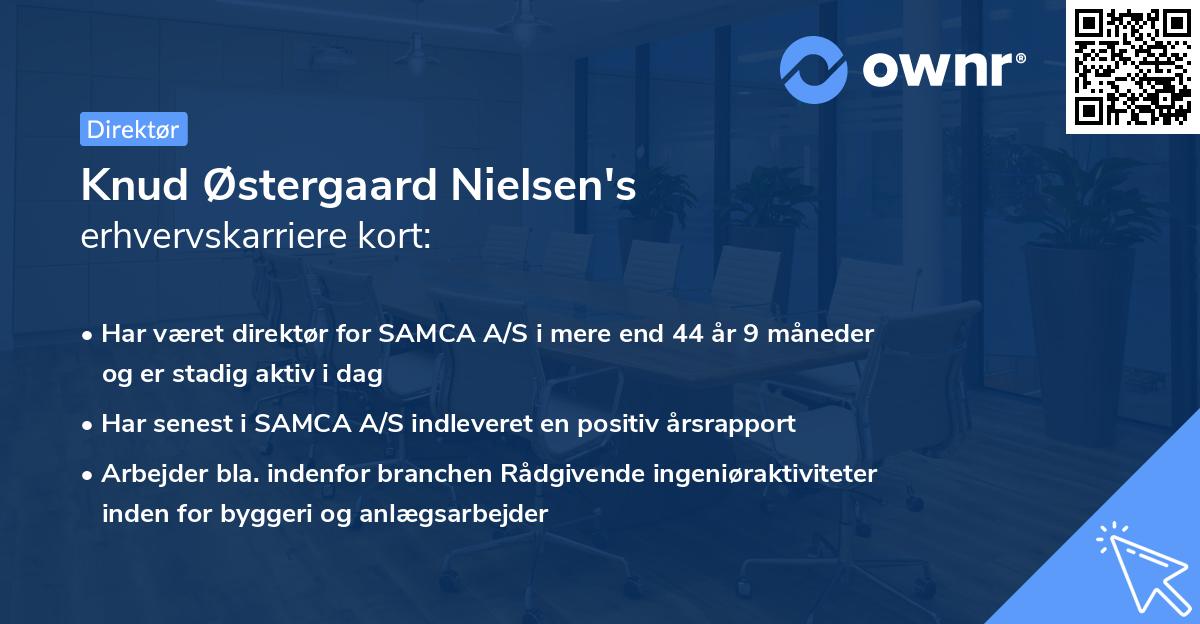 Knud Østergaard Nielsen's erhvervskarriere kort