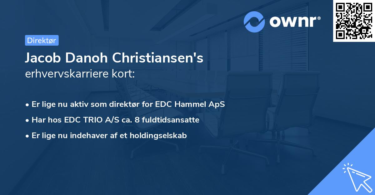 Jacob Danoh Christiansen's erhvervskarriere kort