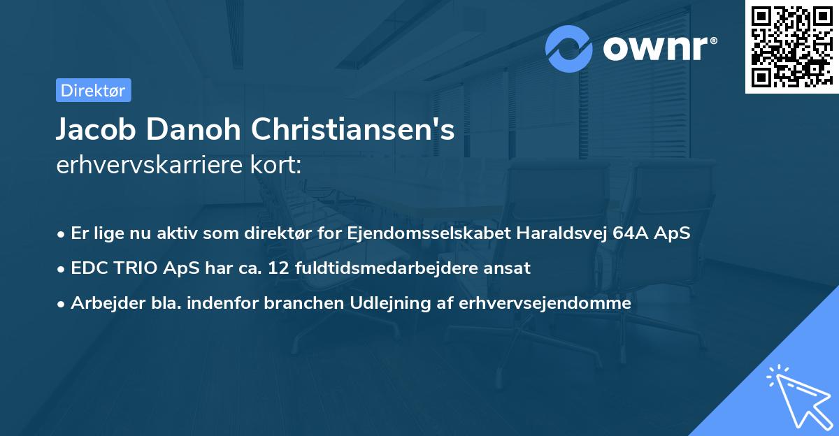 Jacob Danoh Christiansen's erhvervskarriere kort