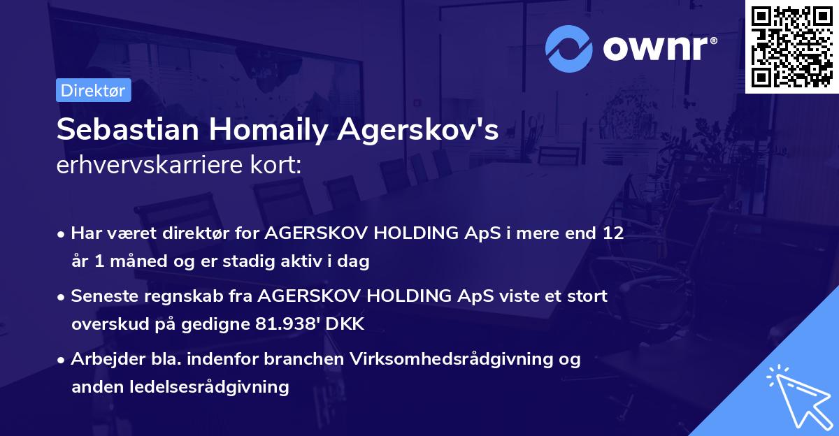 Sebastian Homaily Agerskov's erhvervskarriere kort