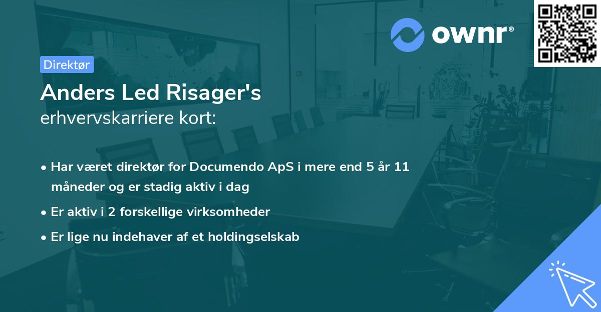 Anders Led Risager's erhvervskarriere kort