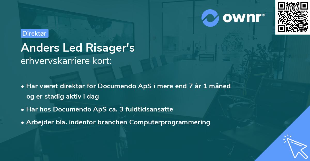 Anders Led Risager's erhvervskarriere kort