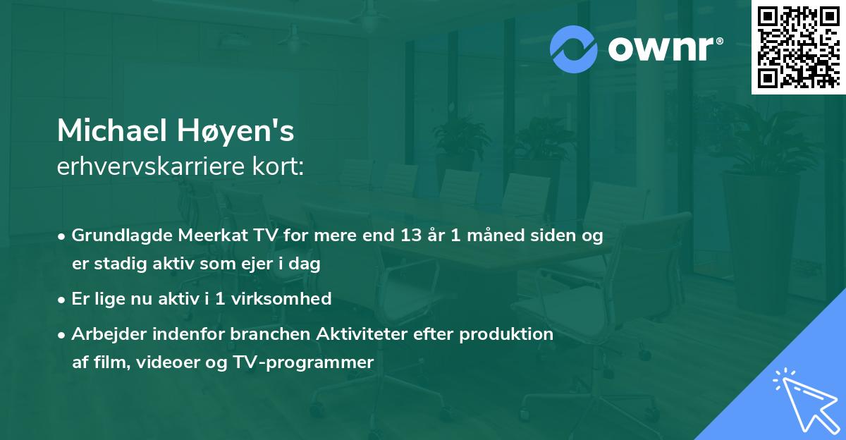 Michael Høyen's erhvervskarriere kort