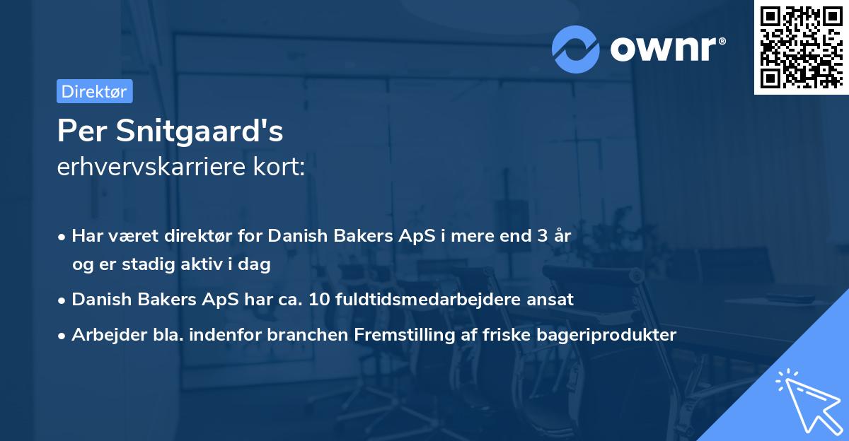 Per Snitgaard's erhvervskarriere kort