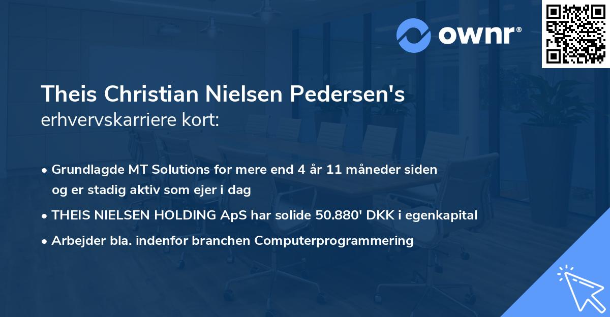 Theis Christian Nielsen Pedersen's erhvervskarriere kort