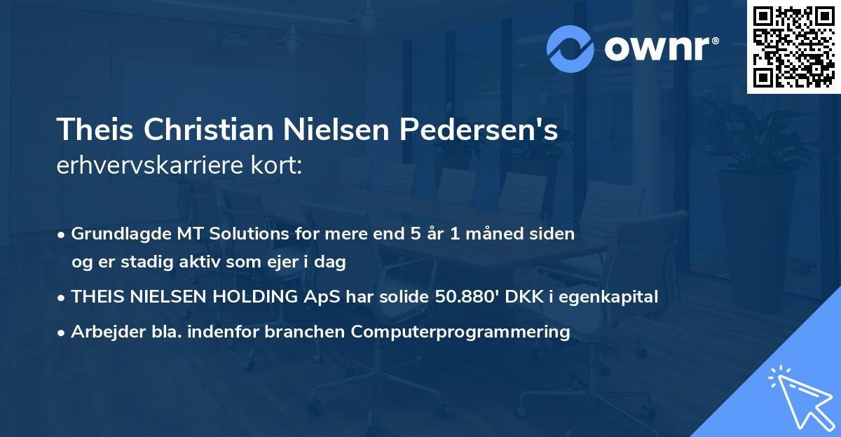 Theis Christian Nielsen Pedersen's erhvervskarriere kort