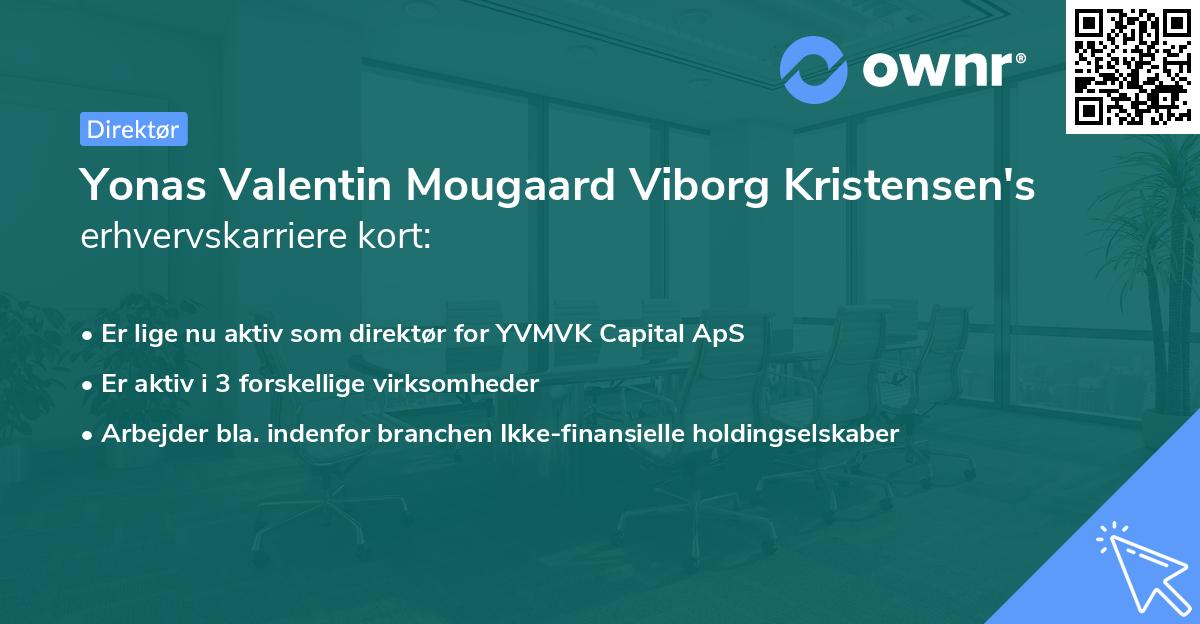 Yonas Valentin Mougaard Viborg Kristensen's erhvervskarriere kort