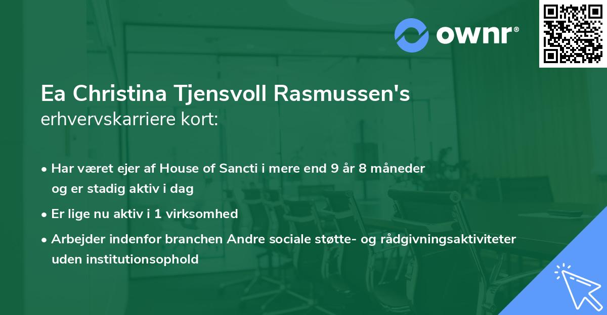 Ea Christina Tjensvoll Rasmussen's erhvervskarriere kort