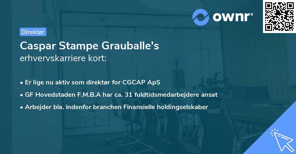 Caspar Stampe Grauballe's erhvervskarriere kort