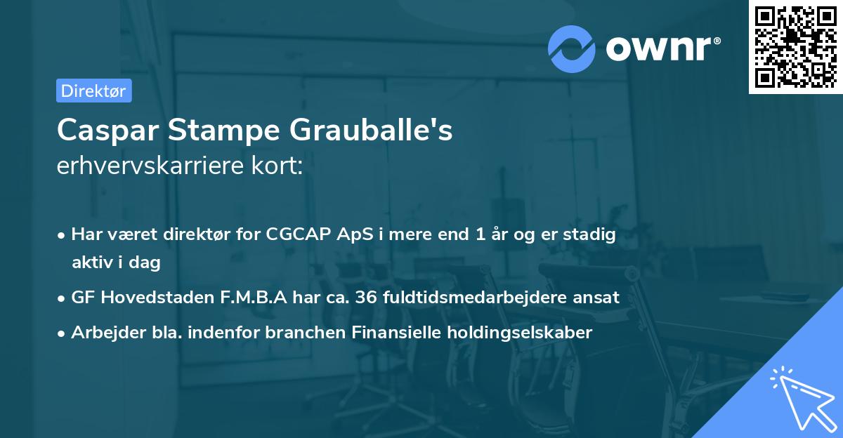 Caspar Stampe Grauballe's erhvervskarriere kort