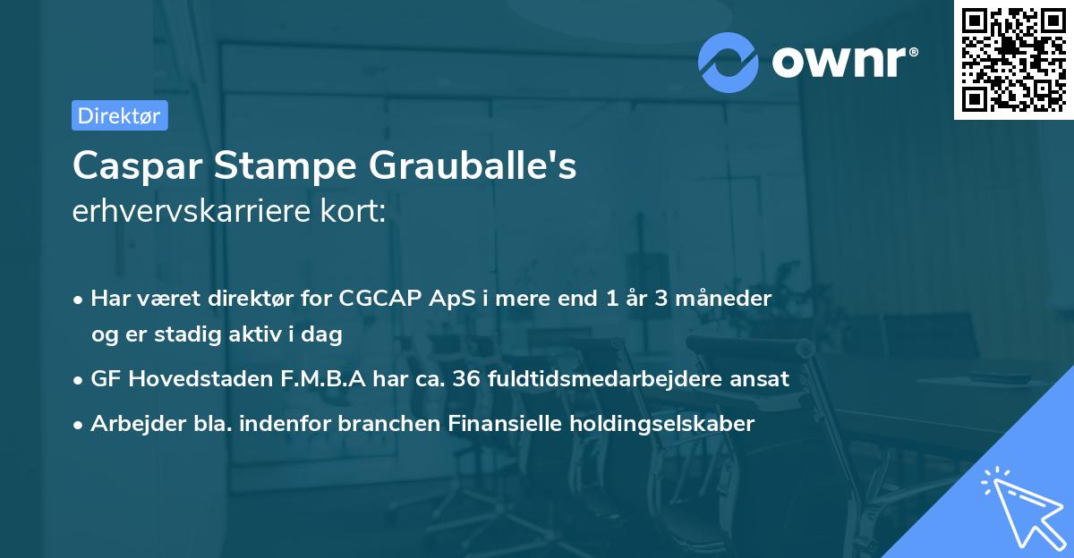 Caspar Stampe Grauballe's erhvervskarriere kort
