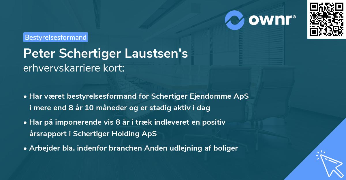 Peter Schertiger Laustsen's erhvervskarriere kort
