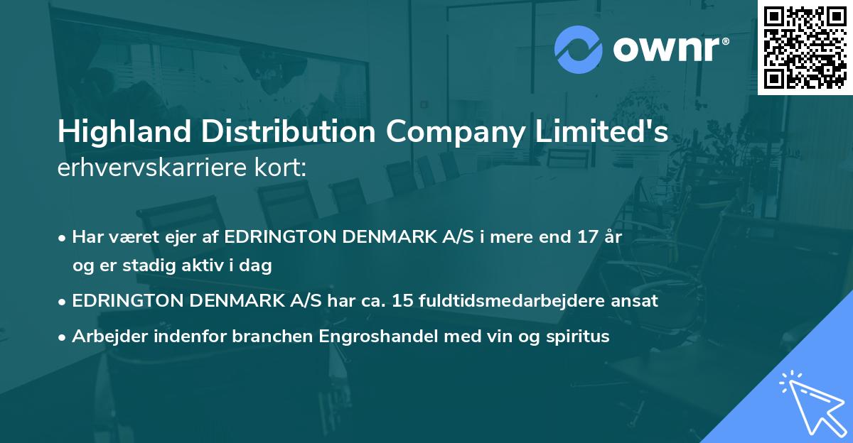Highland Distribution Company Limited's erhvervskarriere kort