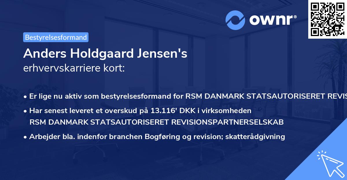 Anders Holdgaard Jensen's erhvervskarriere kort