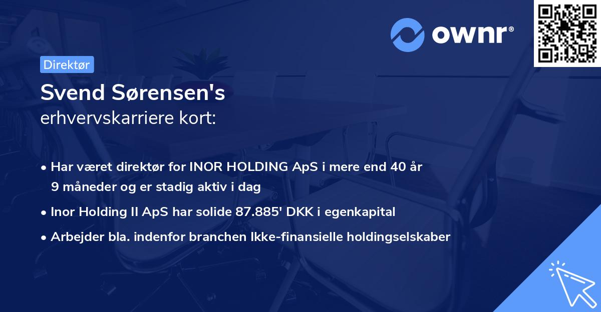 Svend Sørensen's erhvervskarriere kort