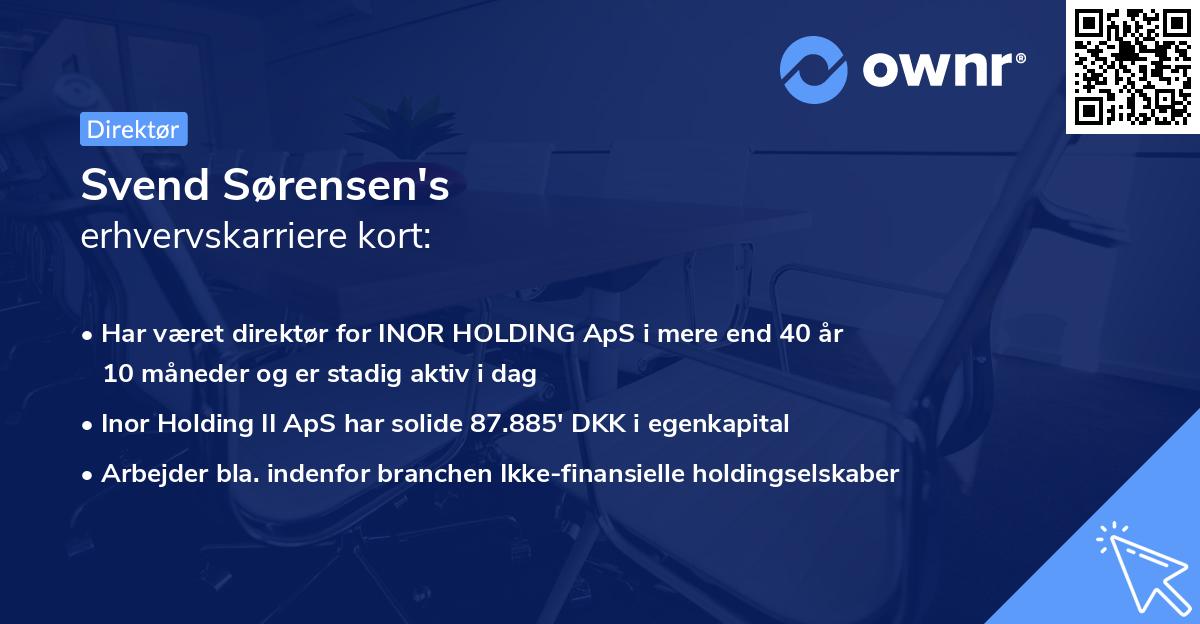 Svend Sørensen's erhvervskarriere kort