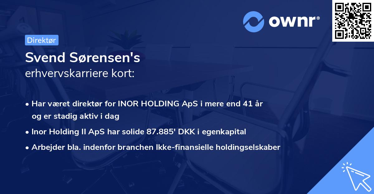 Svend Sørensen's erhvervskarriere kort