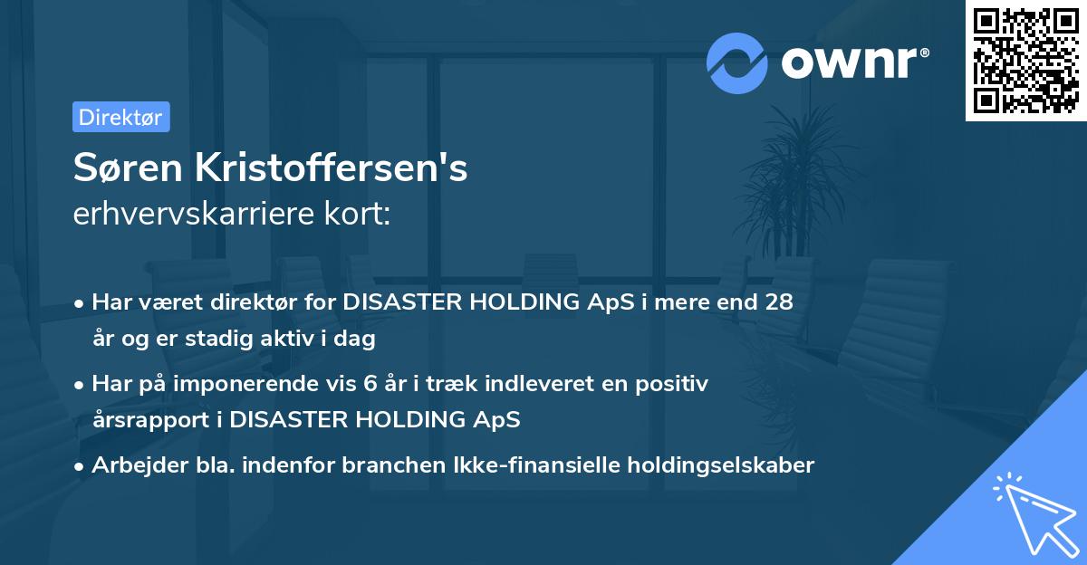 Søren Kristoffersen's erhvervskarriere kort