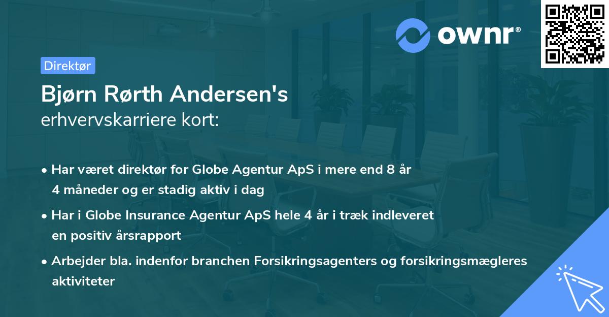 Bjørn Rørth Andersen's erhvervskarriere kort