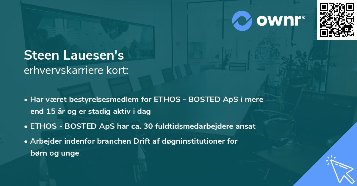 Steen Lauesen's erhvervskarriere kort