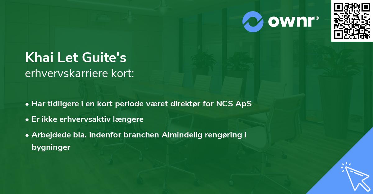 Khai Let Guite's erhvervskarriere kort