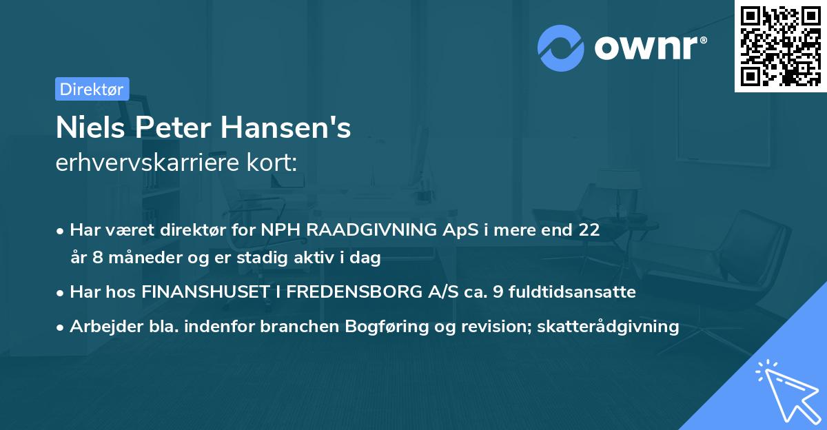 Niels Peter Hansen's erhvervskarriere kort